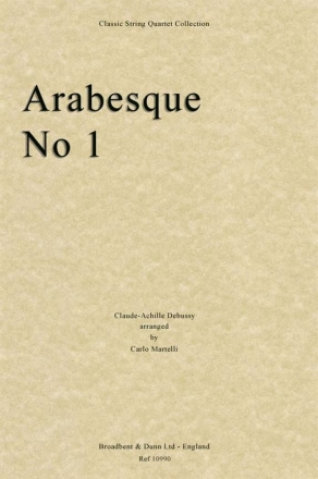 Claude Debussy, Arabesque No. 1 Streichquartett Stimmen-Set