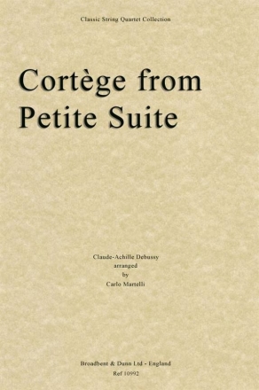 Claude Debussy, Cortge from Petite Suite Streichquartett Partitur