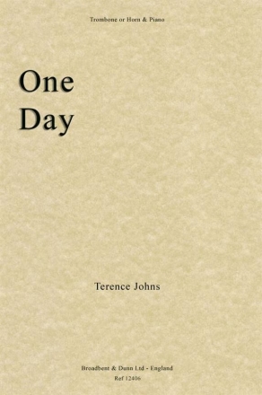 Terence Johns, One Day Trombone or Horn and Piano Buch