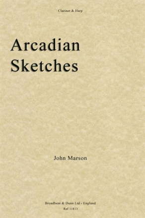 Arcadian Sketches for clarinet and harp score and part