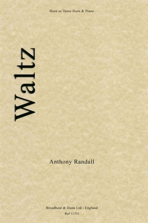 Anthony Randall, Waltz Horn in F or Tenor Horn in E Flat and Piano Buch