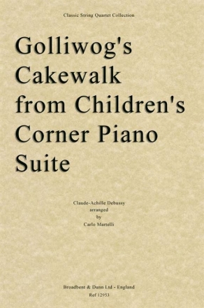 Claude Debussy, Golliwog's Cakewalk Streichquartett Stimmen-Set