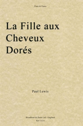 Paul Lewis, La Fille aux Cheveux Dors Flte und Klavier Buch