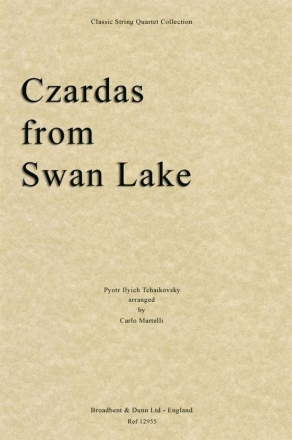 Pyotr Ilyich Tchaikovsky, Czardas from Swan Lake Streichquartett Stimmen-Set