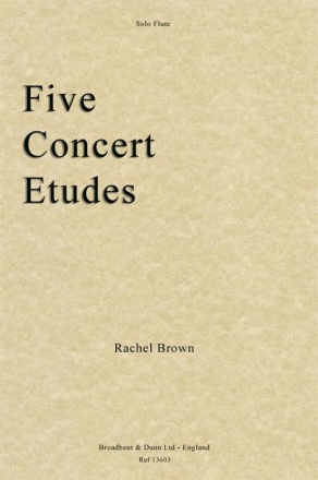 Rachel Brown, Five Concert Etudes Flute Buch