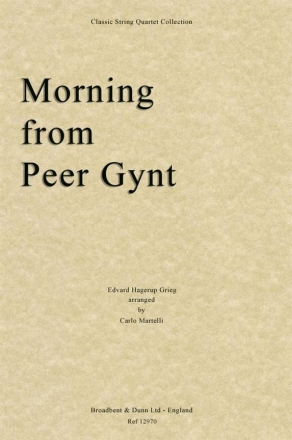 Morning from Peer Gynt for string quartet parts