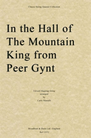 Edvard Grieg, In the Hall of the Mountain King from Peer Gynt Streichquartett Stimmen-Set