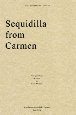 Georges Bizet, Sequidilla from Carmen Streichquartett Stimmen-Set