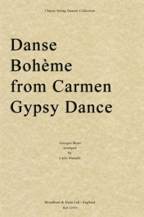 Georges Bizet, Danse Bohme from Carmen, Gypsy Dance Streichquartett Stimmen-Set