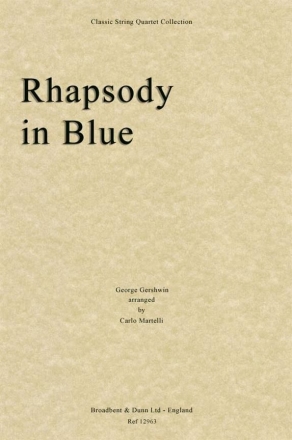 George Gershwin, Rhapsody in Blue Streichquartett Stimmen-Set