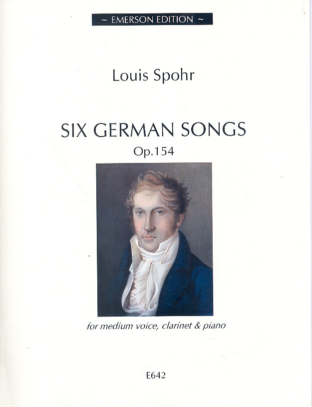 6 German Songs op.154 for medium voice, clarinet and piano 2 scores and clarinet part