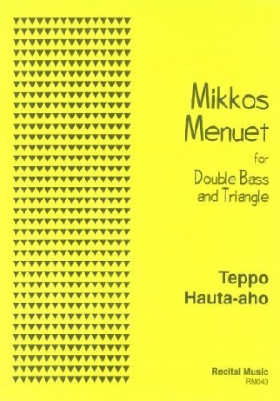 Mikkos Menuet for double bass and triangle score