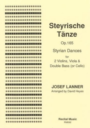 Joseph Lanner Ed: David Heyes Steyrische Tanze double bass & other instruments, string quartet