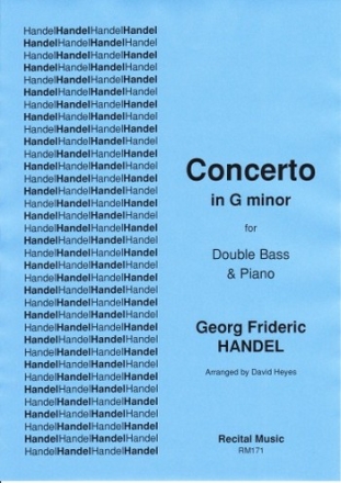 Concerto in g Minor for double bass (orchestral tuning) and piano