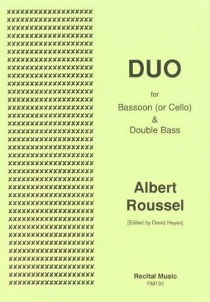 Duo for bassoon (or violoncello) and double bass score and parts