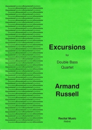 Excursions for double bass quartet score and parts