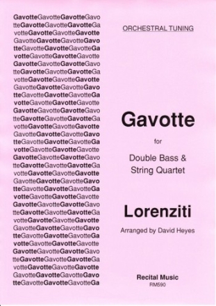 Lorenziti Arr: David Heyes Gavotte (Orchestral tuning) double bass and string orchestra, double bass & other instruments