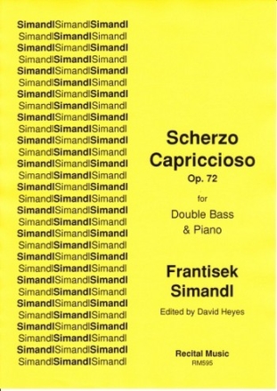 Frantisek Simandl Ed: David Heyes Scherzo Capriccioso Op.72 double bass & piano