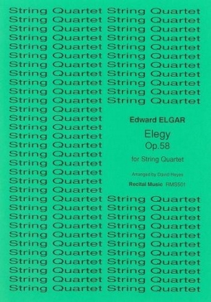 Sir Edward Elgar Ed: David Heyes Elegy Op.58 string quartet