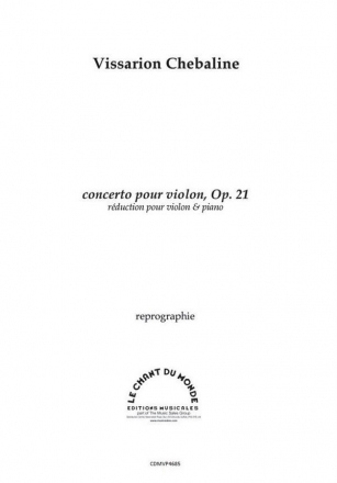 Vissarion Chebaline, Concerto Pour Violon Op. 21 Violine und Klavier Buch