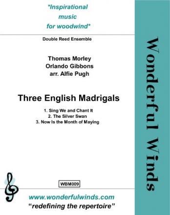 3 English Madrigals for double reed ensemble score