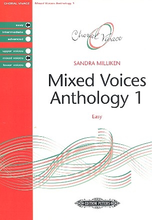 Mixed Voices Anthology vol.1 (easy) for mixed chorus with piano Score