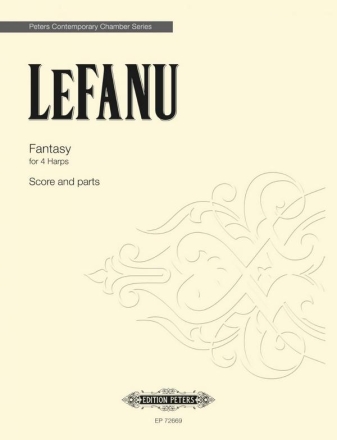 LeFanu, Nicola Fantasy for 4 Harps fr 4 Harfen Partitur und Stimmen