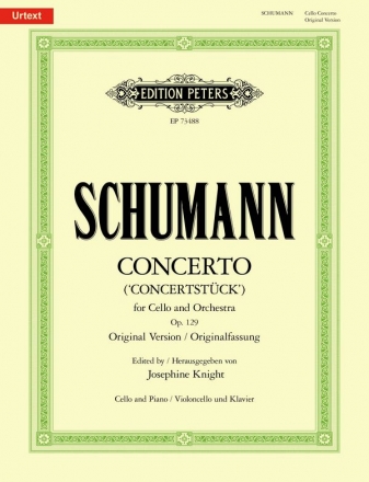 Concerto op.129 for Cello and Orchestra for violoncello and piano