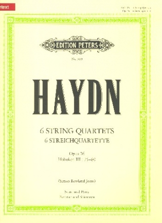 6 Streichquartette op.76 Hob.III:75-80 fr Streichquartett Partitur und Stimmen