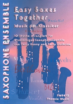 Musik der Klassiker 10 Stcke fr 4 Saxophone ( Ensemble ) Partitur und Stimmen