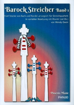 Barock-Streicher Band 1 fr Streichquartett in variabler Besetzung mit Klavier (Partitur und ((1-1-1)-1-1-0)