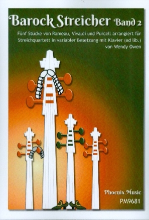 Barock-Streicher Band 2 fr Streichquartett in variabler Besetzung mit Klavier (Partitur und ((1-1-1)-1-1-0)