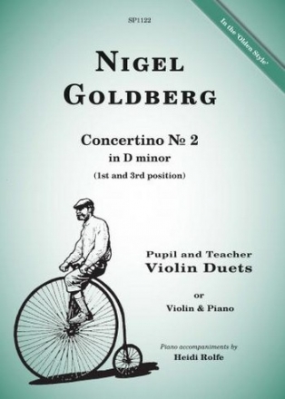 Concertino in d Minor no.2 in the olden Style no.2 for 2 violins (violin and piano) score and parts