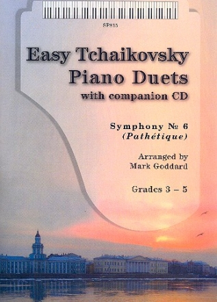 Easy Tschaikowsky Duets - Symphony no.6 (Pathtique) (+CD) for piano 4 hands score