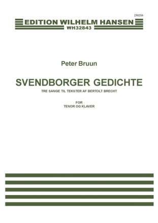 Peter Bruun_Bertholdt Brecht, Svendborger Gedichte Tenor Voice and Piano Buch