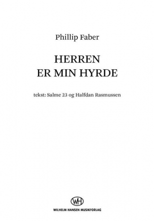 Phillip Faber, Herren Er Min Hyrde SSA and Organ Choral Score