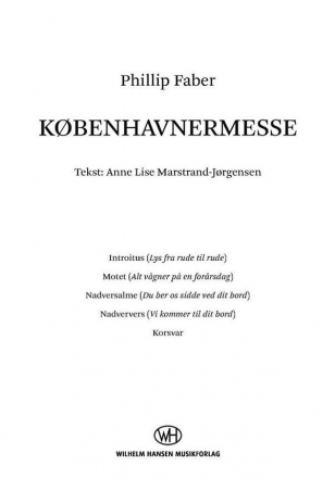 Phillip Faber, Kobenhavnermesse SATB and Organ Choral Score