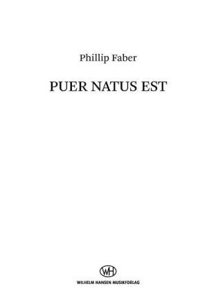 Phillip Faber, Puer natus est SSAA and Opt. Piano Vocal Score