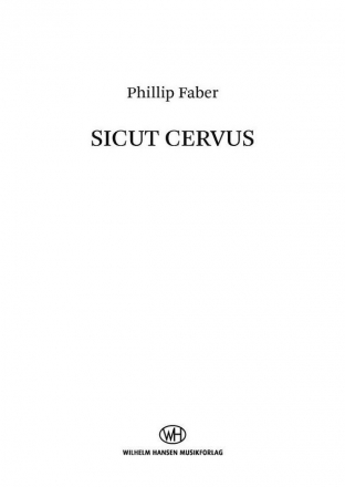 Phillip Faber, Sicut Cervus SATB Choral Score