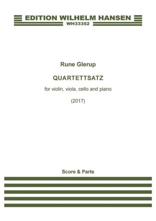 Rune Glerup, Quartettsatz Work No. 14B Violin, Viola, Cello and Piano Set