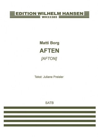 Matti Borg, Aften (Afton) SATB Choral Score