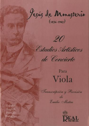 Jesus de Monasterio, 20 Estudios Artsticos de Concierto para Viola Viola Buch