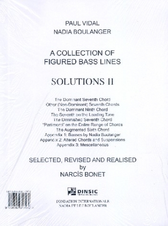 A Collection of figured Bass Lines (with Solutions) vol.2  (set with 2 volumes)