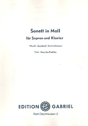 Sonett in Moll fr Klavier