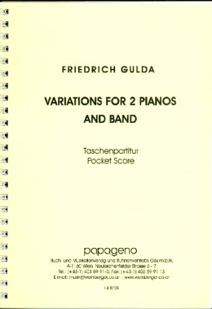 Variations for 2 pianos and band pocket score