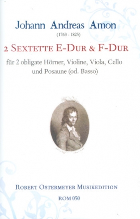 2 Sextette fr 2 Hrner, Violine, Viola, Violoncello und Posaune (Bass) Partitur und Stimmen