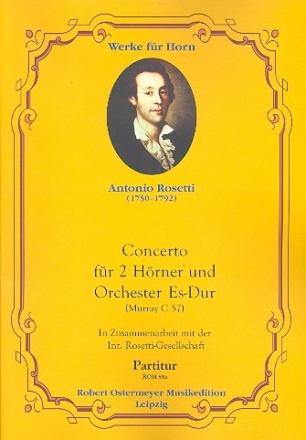 Konzert Es-Dur MurrayC57 fr 2 Hrner und Orchester Partitur