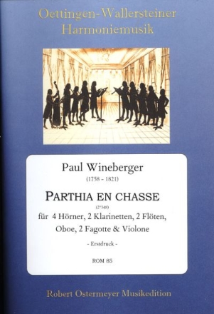 Wineberger, Paul Parthia en chasse Flte (2), Oboe, Klarinette (2), Horn (4), Fagott (2), Kontrabass Partitur, Stimmensatz