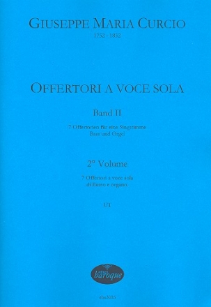 Offertori a voce sola Band 2 fr Bass und Orgel 2 Partituren