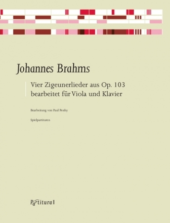 4 Zigeunerlieder op.103 fr Viola und Klavier 2 Spielpartituren